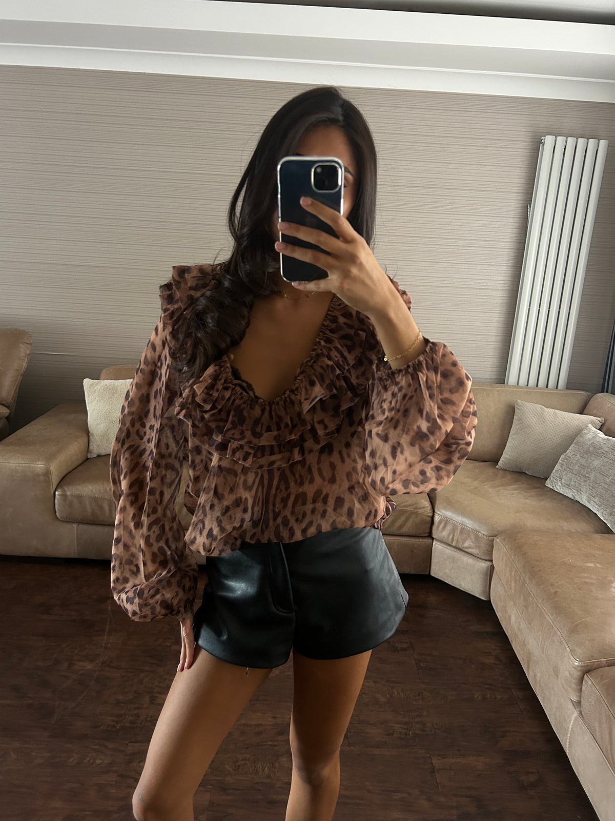 Leopard print blouse