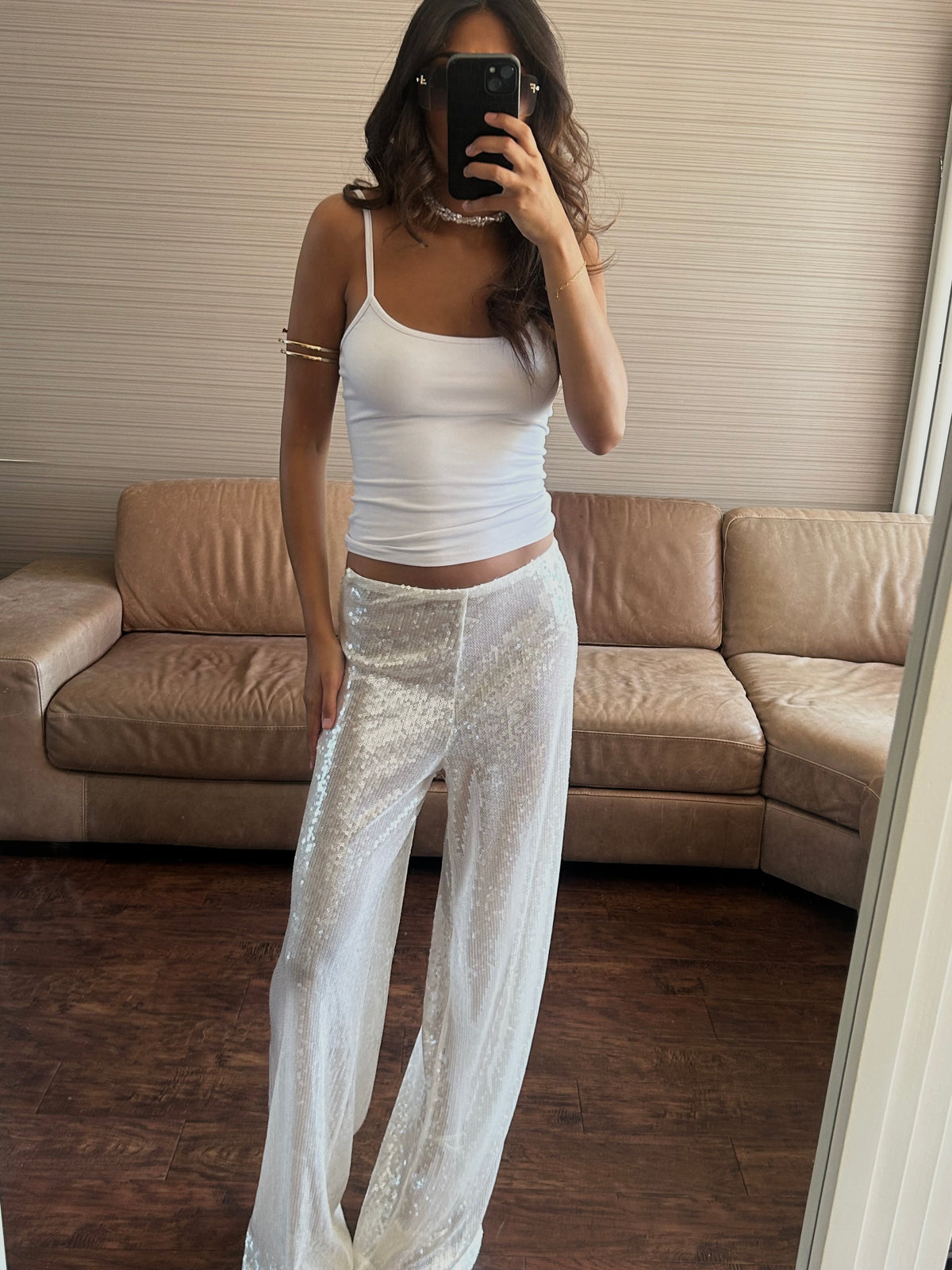 Sheer Sequin Trouser